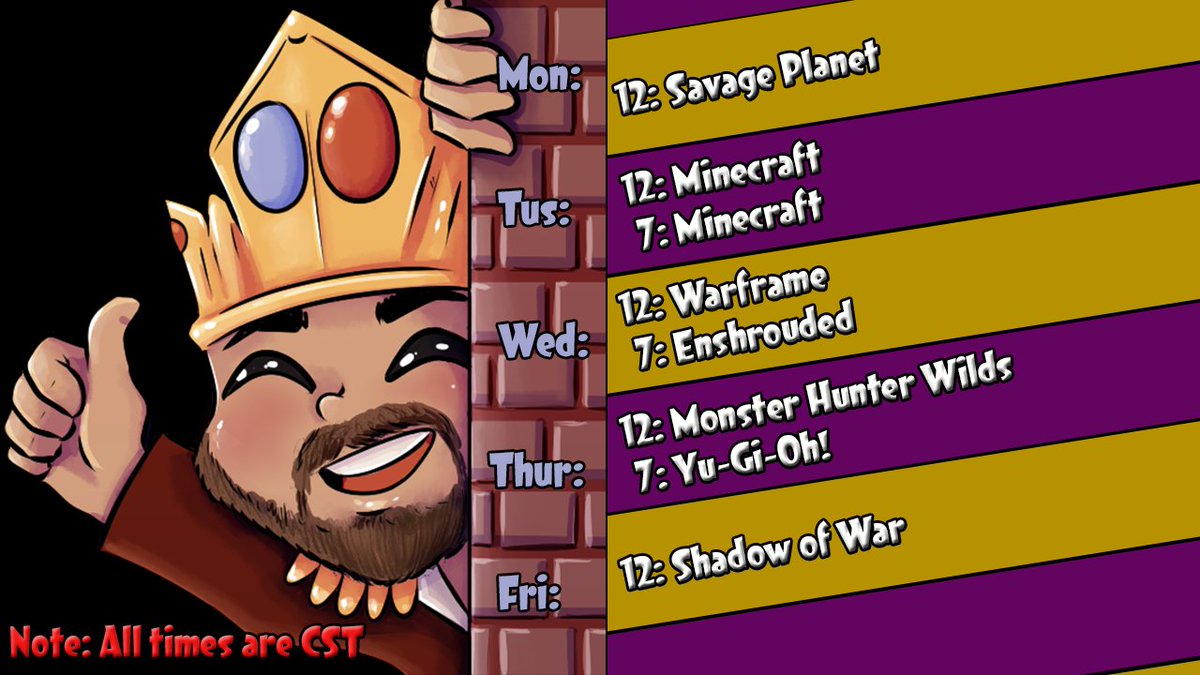 KingRayRay_Ray's tweet image. Week of the 15th&apos;s schedule!  Have fun!  See you there!

twitch.tv/kingrayray_ray
#twitchstreamer #smallstreamer #KingRayRay_Ray