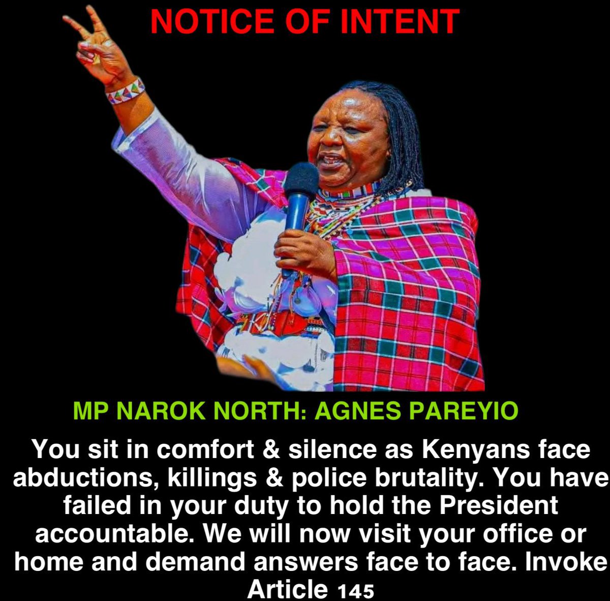 You have refused to invoke Article 145 while the country bleeds. Since you won’t act in Parliament, we are coming to remind you who put you there.  #MpsVisitingDay