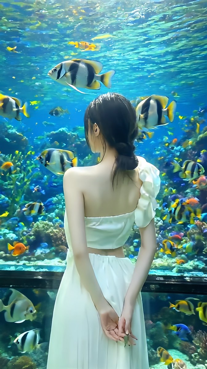 wenka666's tweet image. 什麼？一鍵進入海底世界？！#p圖 #AI修圖 #PicWiz #旅遊 #海洋館