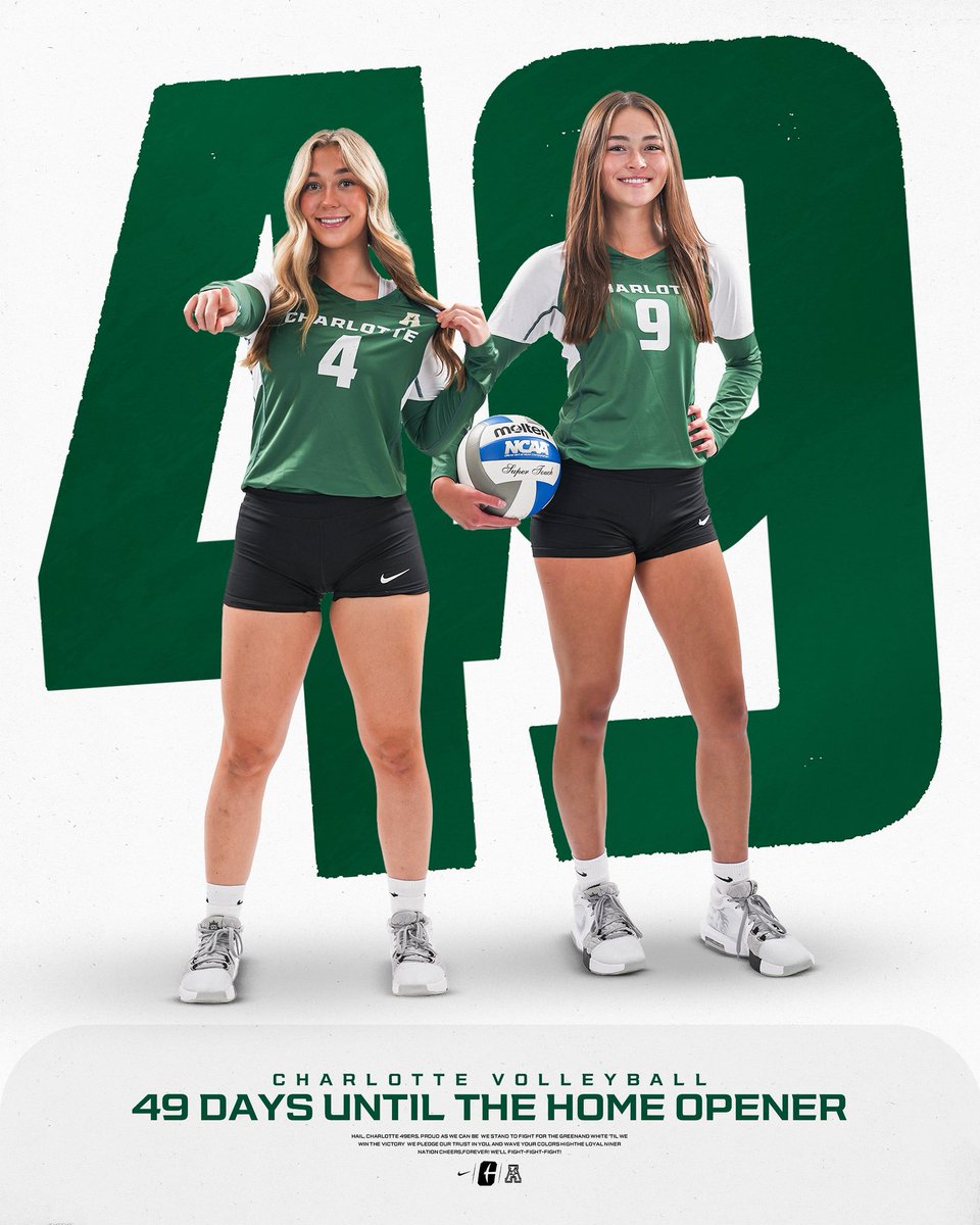 CharlotteWVB's tweet image. 4️⃣9️⃣ days away until we open up the season in Halton vs Davidson ⏳
#GoldStandard ⛏️