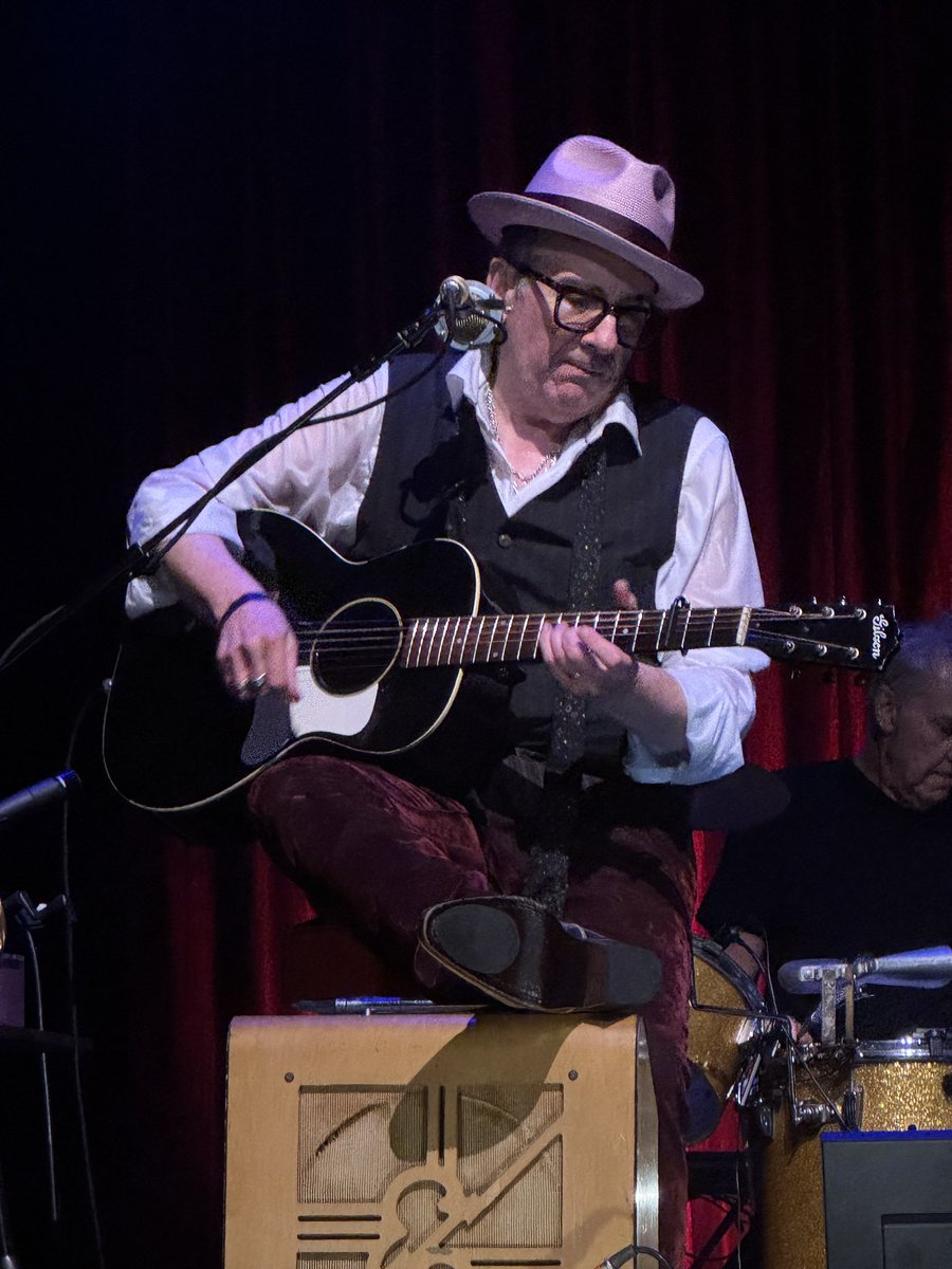Weinsteinlaw's tweet image. Had the privilege of seeing @elviscostello last night. 40 years after performing at Live Aid and he’s still at the top of his game.