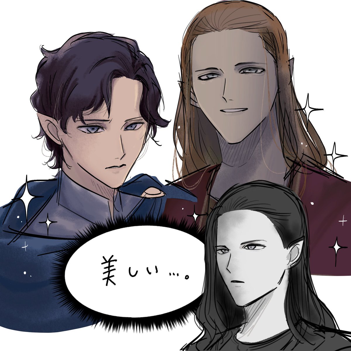 deo_103's tweet image. きっと容姿の〝美しい〟だけじゃないんだろうけど……いや、美しいなッ！！
アダルさんの認める美しさを描きたかったけど画力と表現力足りない…