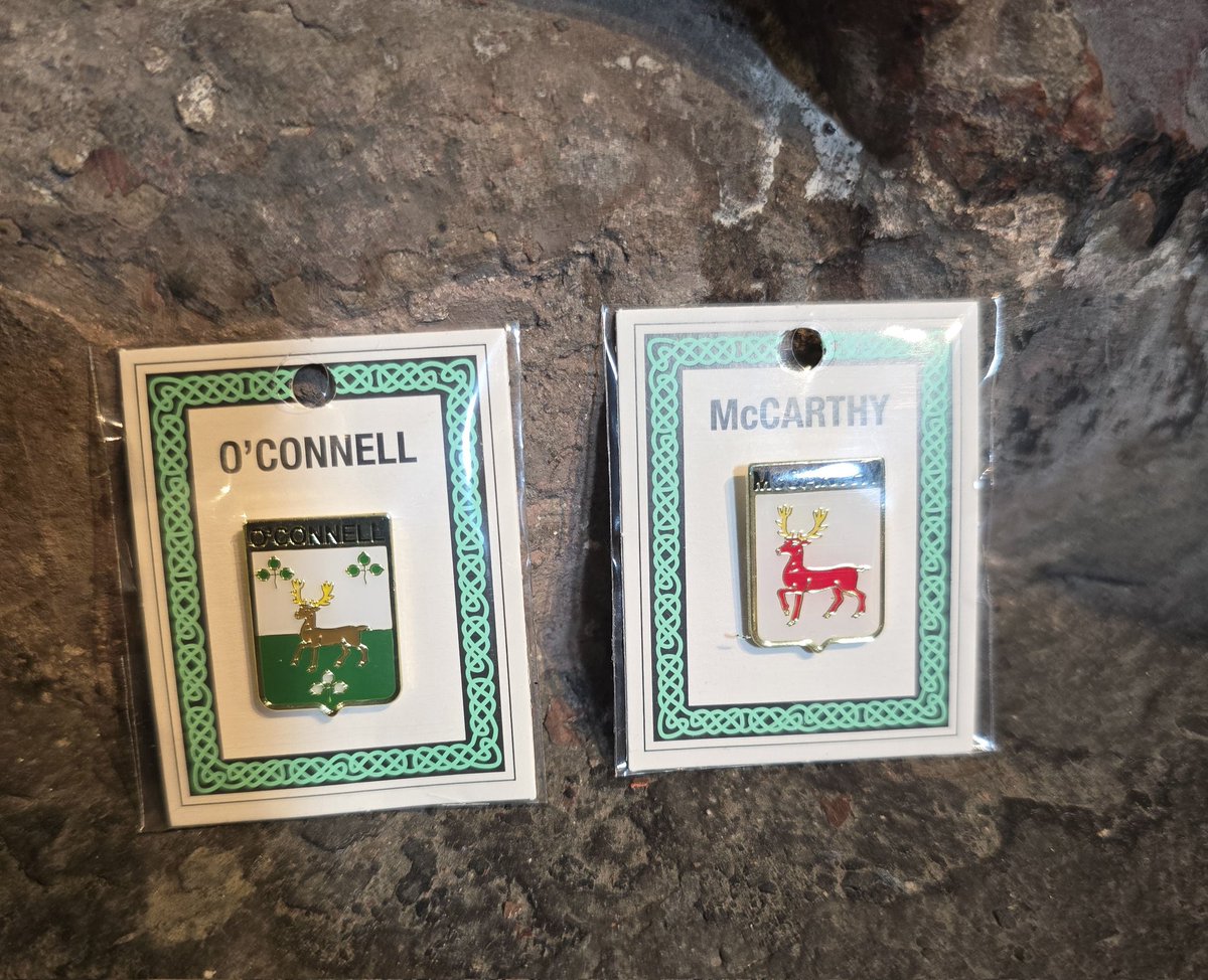 DustBaker's tweet image. I am in Dublin with @JanikEckardt, and we're at St. Patrick's Cathedral. We've discovered that the O'Connell and McCarthy family crests share the same logo thing, a deer. This is probably not significant, but Janik and I have decided it that it is.