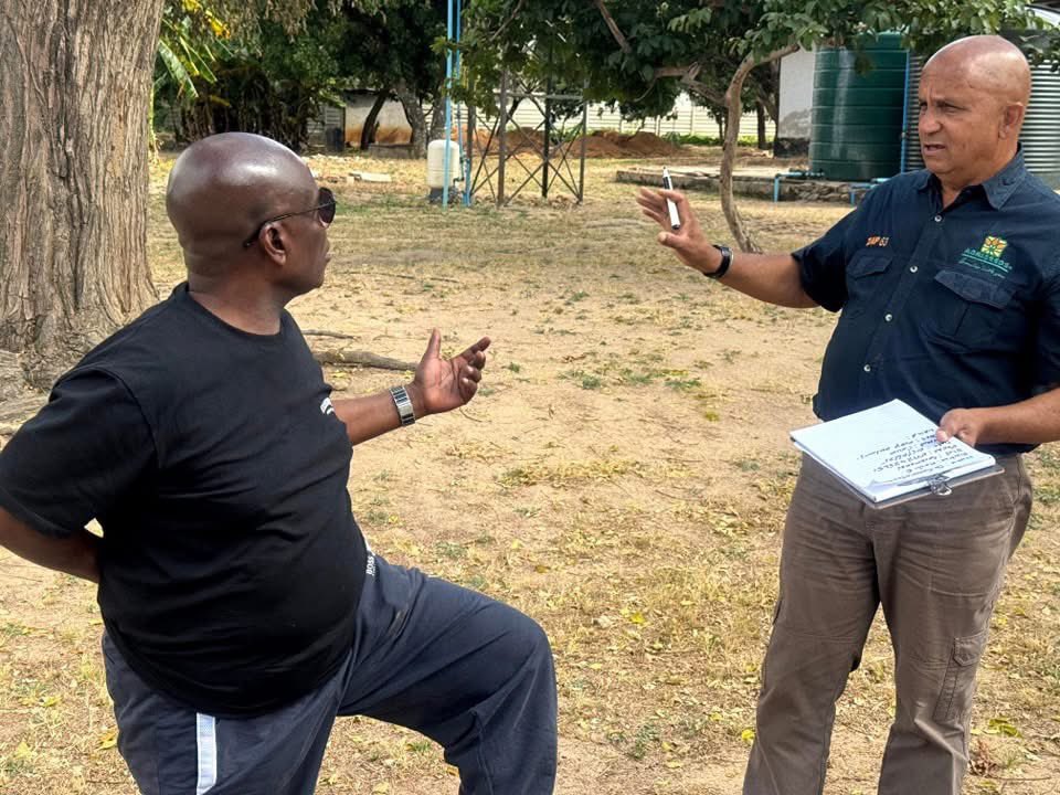 Power talk and soil sampling with Dr Guramatunhu.