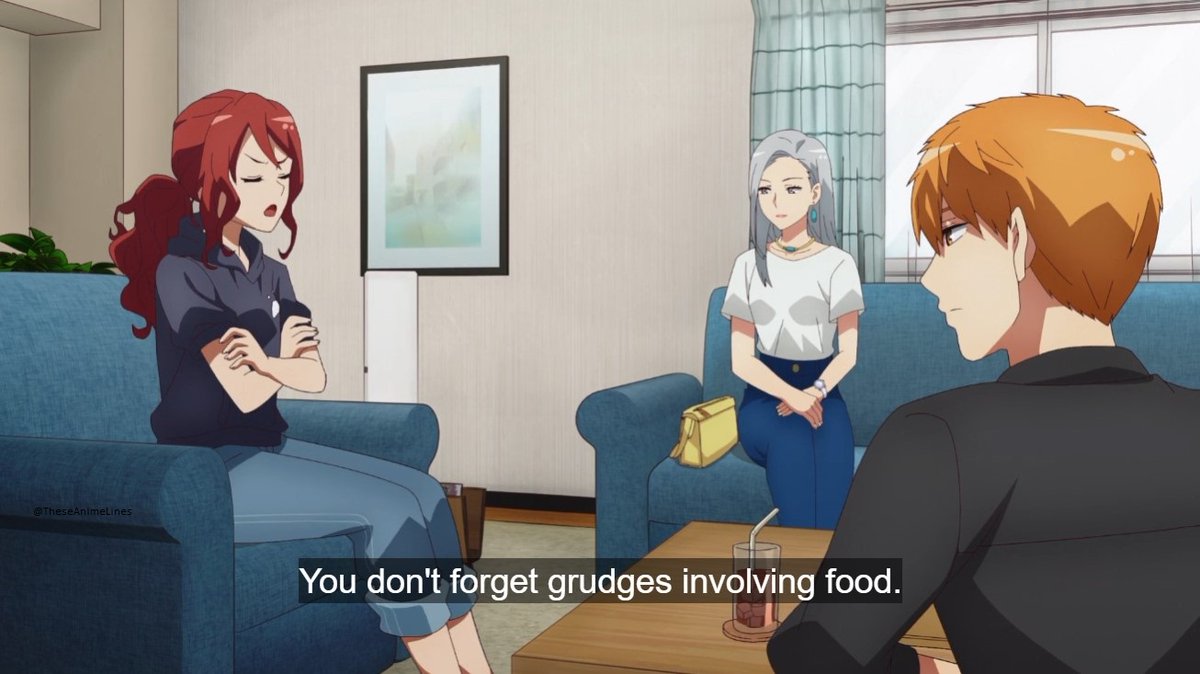 TheseAnimeLines's tweet image. You don't forget grudges involving food.
~ Hoshino Anzu || Romantic Killer
#AniTwt