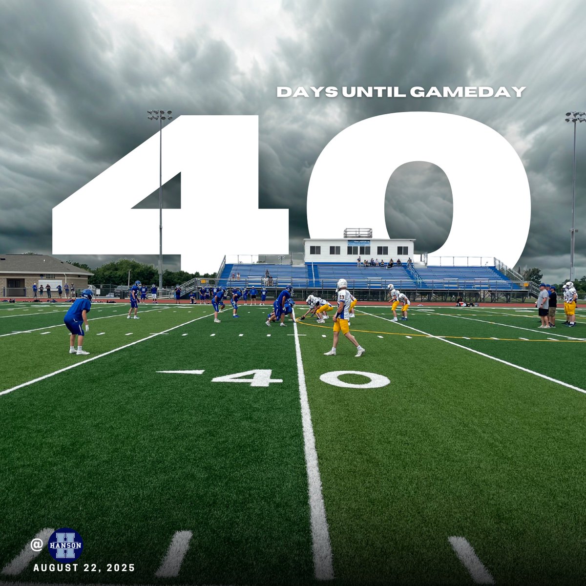 🔵 THE COUNTDOWN 🔵

🗓️ 40 days until gameday
📍 @ Hanson
⏰ Friday, August 22

#BlueDragonFootball | #GarretsonPride | #BringBackTheBLUE