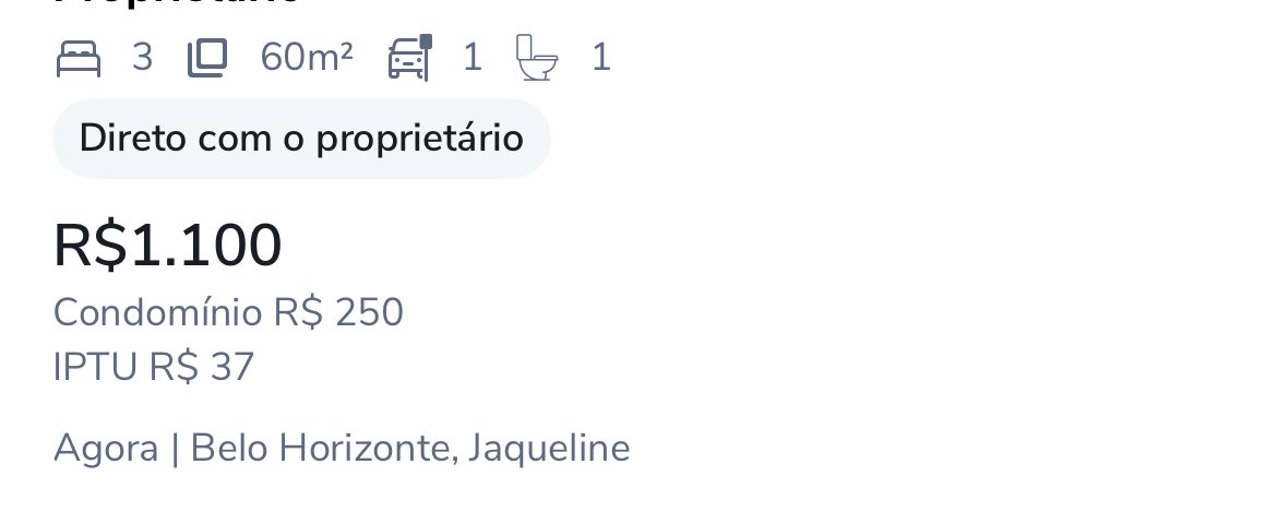 BrunoCastr7339's tweet photo. @LAlbert375 @Andre_SZKL @laybne Pô irmão. Nmrl, você tá falando merda. Acabei de pesquisar em bh e tem vários nesse valor. https://t.co/JRuoq27YgH