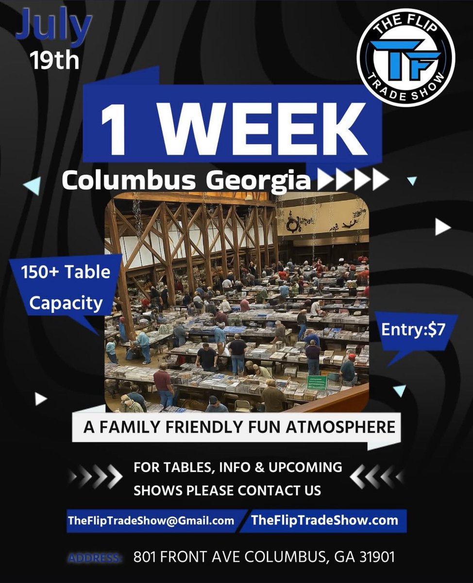 FlipTradeShow's tweet image. Wall tables sold out out! Only a few left in the center! thefliptradeshow.com
