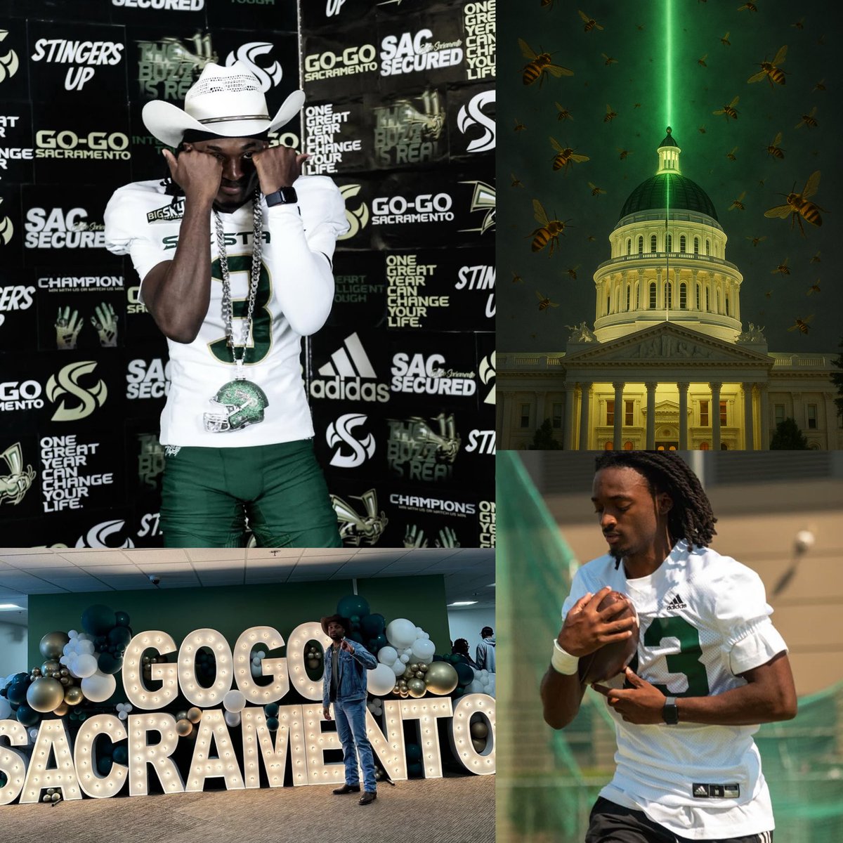 Sacramento State has a SPEEDSTER WR incoming that’s about to wake up the college football world!

Track star-elite athlete Ernest Campbell in that Go-Go Offense is gonna be a MOVIE! 🎥 

#StingersUp 🐝 | #GoGoSacramento