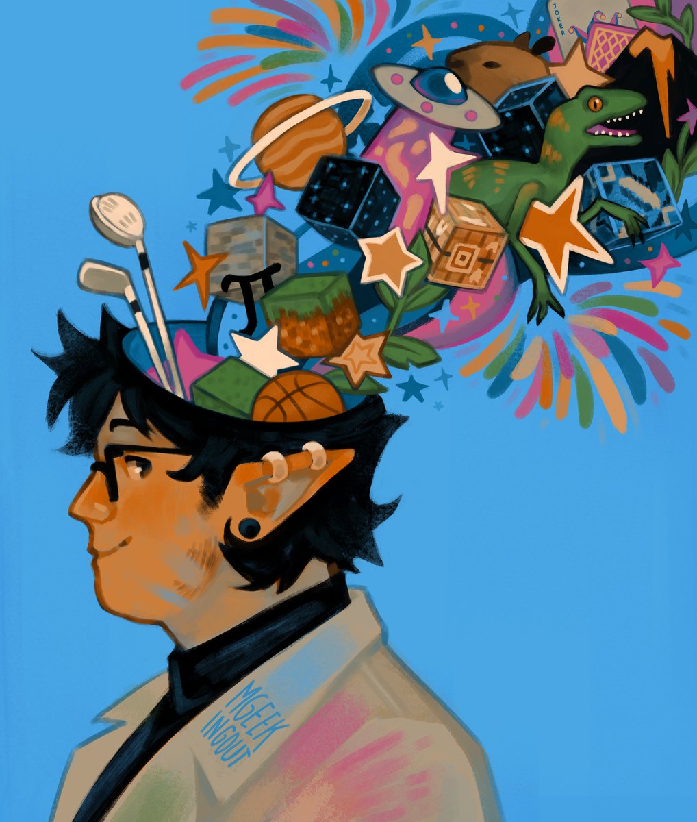 mgeekingout's tweet image. ⭐️ full of ideas ⭐️ 
#hermitcraftfanart #cubfan135fanart