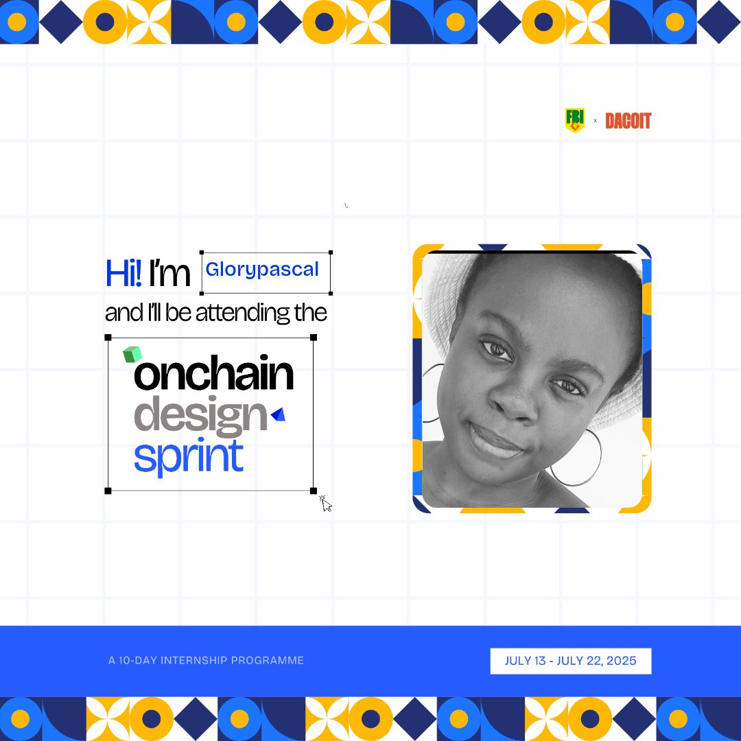 📍Catch me here with <a href="/wearefbia/">FBI Africa (fbiafrica.base.eth)</a>  <a href="/_WillOG/">Ìfẹ́olúwa (product arc) ☄️</a>  

10days onchain design sprint