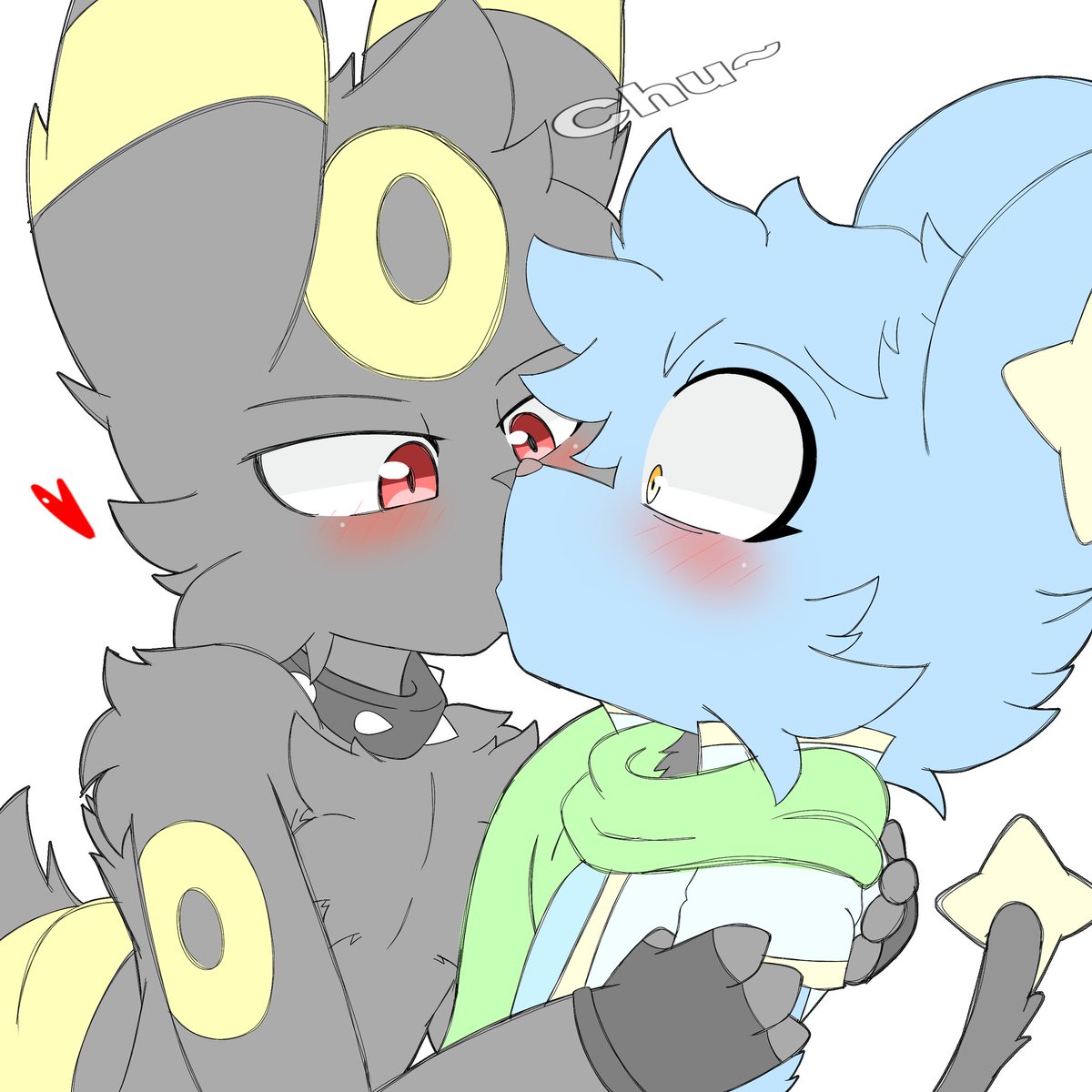 Friendly Kiss~
#art #furry #Pokemon #pokemonfanart #Nintendo #furryartists #Oc