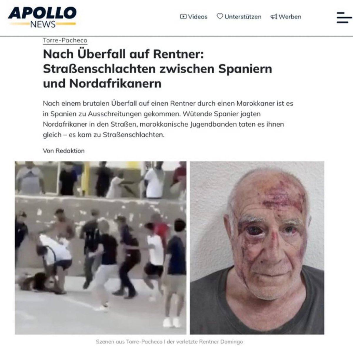 AfdHannover's tweet image. In Europa wird die einheimische Bevölkerung terrorisiert,
wie hier in #Spanien 

Bewaffnete Marokkaner zogen durch #TorrePacheco,
auf der Jagd nach Spaniern, 
zuvor wurde ein spanischer Rentner brutal und grausam zugerichtet

Deutschland braucht wieder Stabilität &amp;amp; Zuversicht
und…