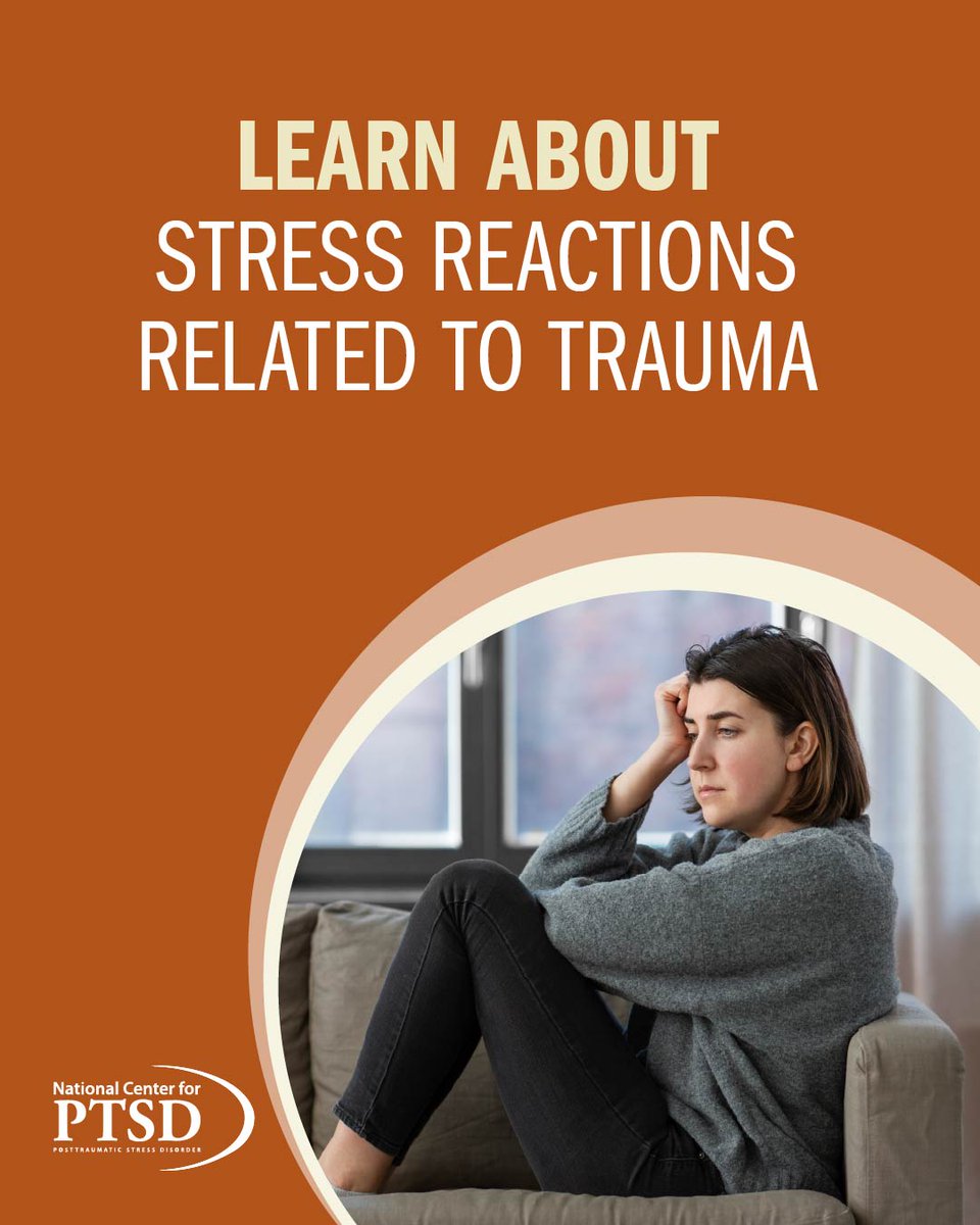 VA_PTSD_Info's tweet image. After a person experiences a traumatic event, they may develop stress reactions. These stress reactions are normal—not a sign of weakness. Learn about stress reactions and problems that occur after trauma:
ptsd.va.gov/understand/isi…
#stress #stressreactions #PTSD