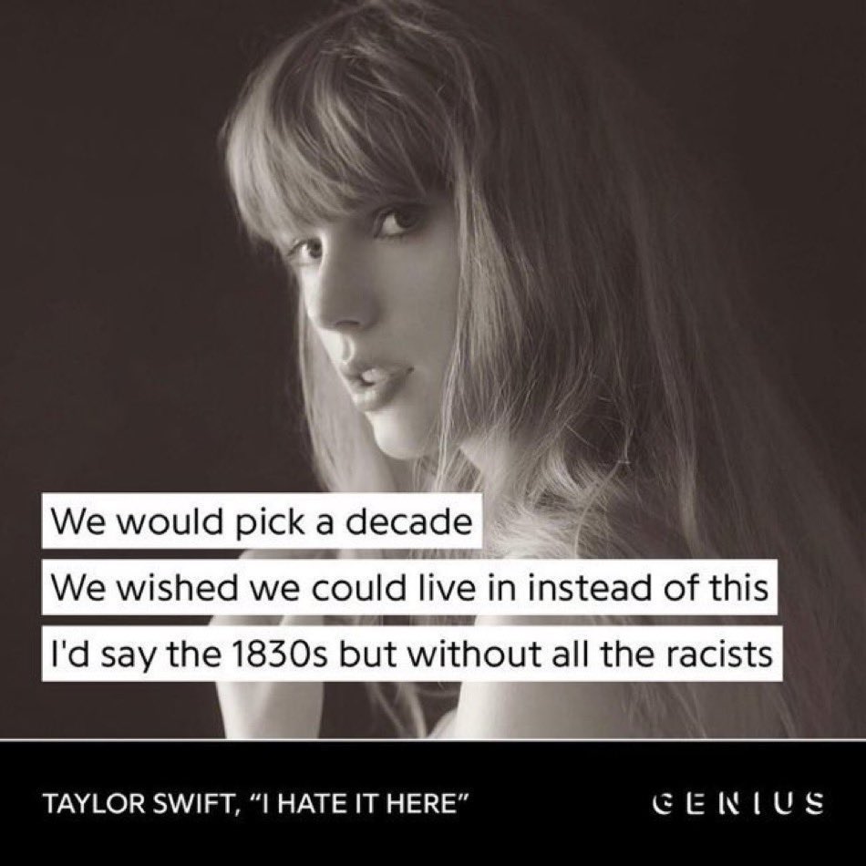 selovelenaa's tweet image. taylor swift got dragged for saying she wanted to live in the 1830s without the racists.... but nobody bats an eye when justin bieber does this weird shit. the double standards are crazy.