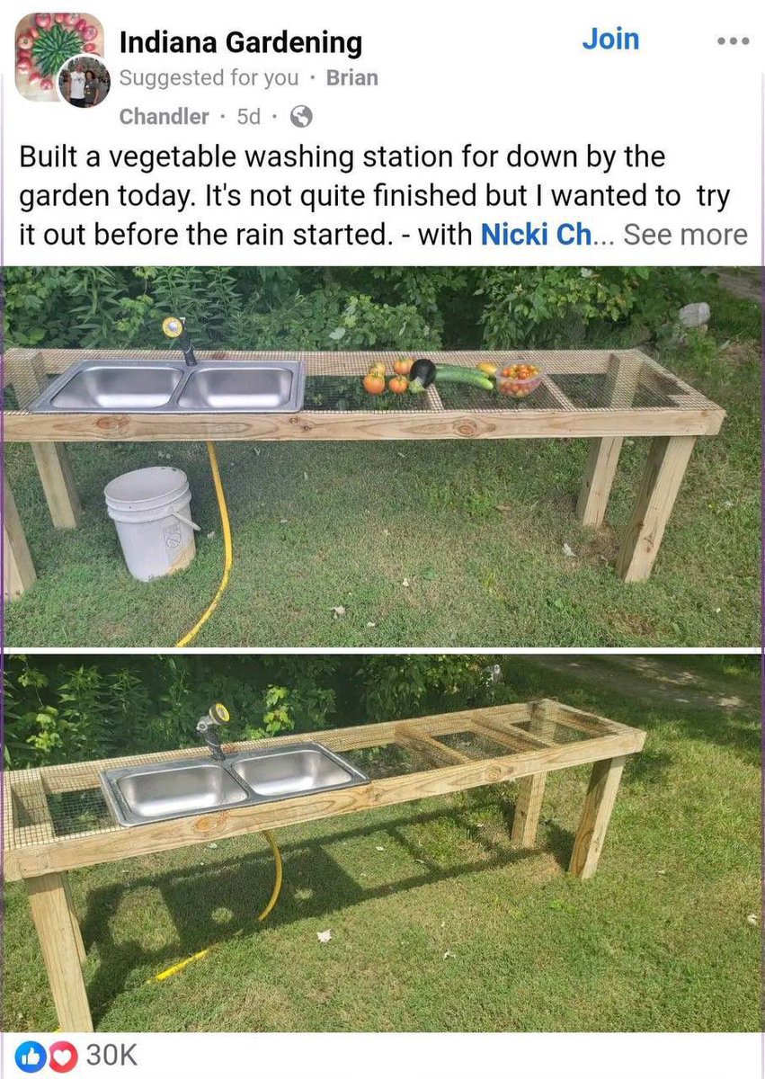 DaysofNoahGen6's tweet image. Simple but effective homemade veggie washing station.