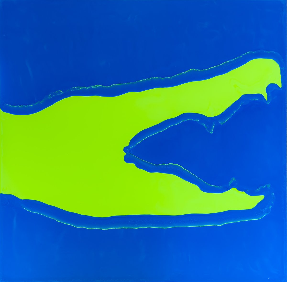 Crocodile Head 3
60 x 60cm
Pigment paint on Aludibond
2025