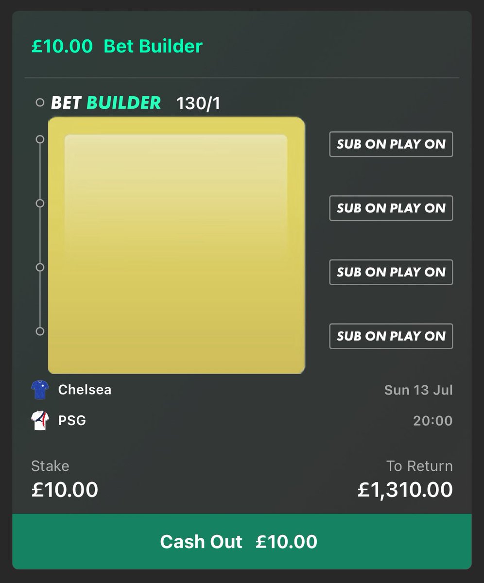 £10 INTO £1300 🤩

It will kick off tonight… 🟨

And the usual suspect make a lovely bet 🤝

ONLY in the FREE Group below ⬇️

t.me/+NgdUrGi9z2A2Z…