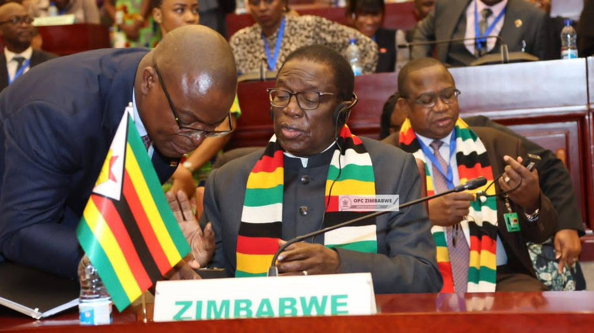 President Mnangagwa engages with other Heads of State and Government at the Sipopo Conference Centre ahead of the official start of the AU 7th Mid-Year Coordination Meeting in Malabo, Equatorial Guinea.
<a href="/Jamwanda2/">Jamwanda</a> <a href="/DrMutambudzi/">Dr A. Mutambudzi</a> <a href="/DrObertMpofu/">Dr. Obert M. Mpofu</a> <a href="/marapira_farai/">Farai Muroiwa Marapira</a> <a href="/OppahMuchinguri/">Oppah Muchinguri</a>