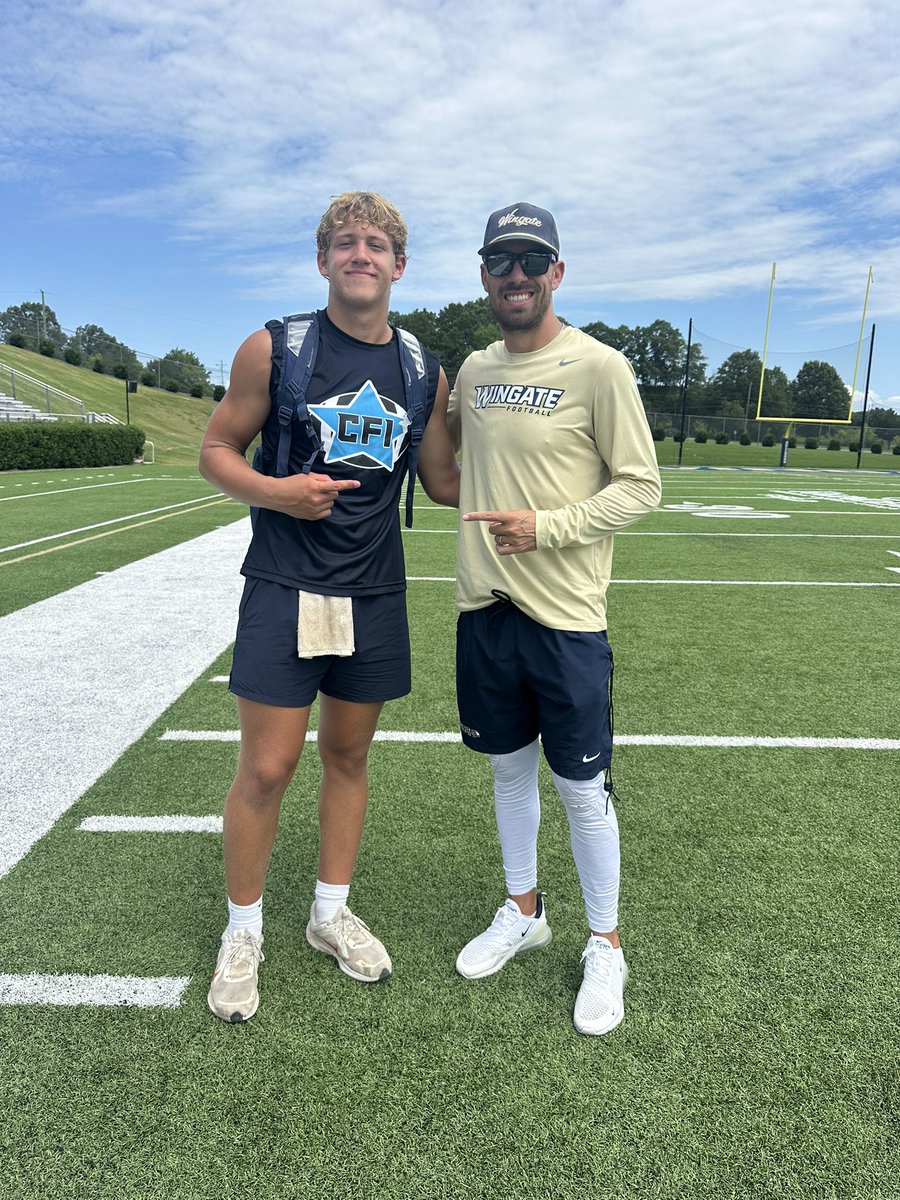 ethan_presley4's tweet image. Excited to be back at Wingate Saturday and to keep building a relationship with the coaching staff! Love what @WingateFb is all about!
Thank you to @Coach_Kavy and @CoachUlassin for the great instruction and taking the extra time to talk with me about the program.
Can’t wait…