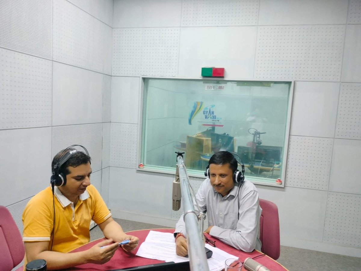 Today's Gyan Vani FM Radio session on Student Support at IGNOU HQ, New Delhi