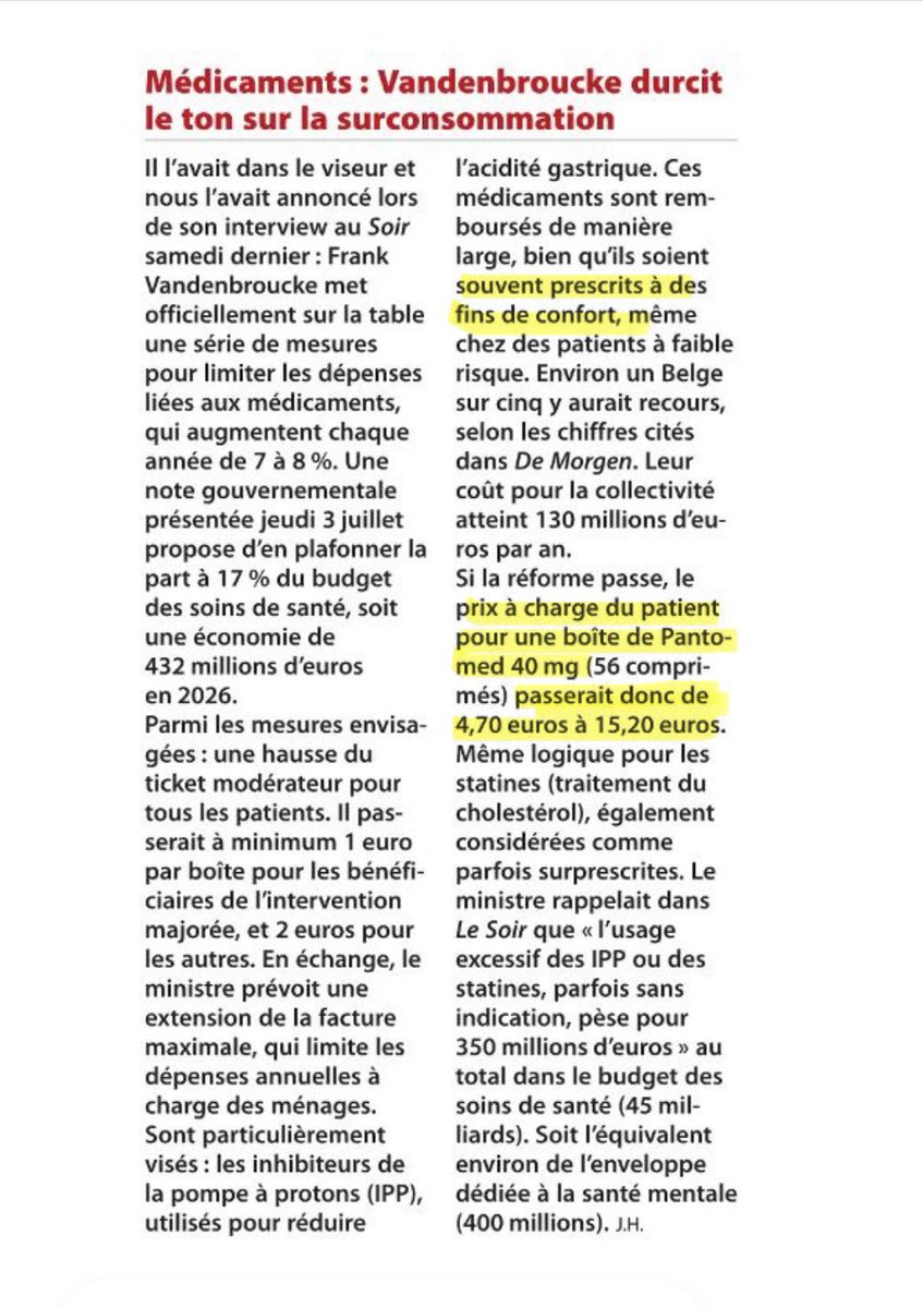 Non Mr le ministre, les inhibiteurs de la pompe à protons prescrits pour soigner les ulcères gastriques, œsophagites, hémorragies digestives, ne sont pas un soin de confort. Les caricatures se succèdent en politique de #santé🙄.Ces hausses de prix sont juste des taxes déguisées…