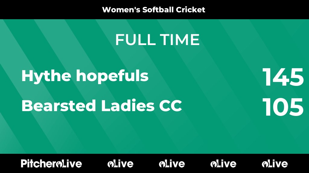 FULL TIME: Hythe hopefuls 145 - 105 Bearsted Ladies CC
#HYTBEA #Pitchero
hythecsc.com/teams/279844/m…