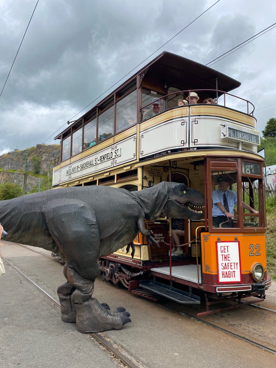 NationalTramway's tweet photo. Start planning your Roarsome visit to @CrichTramway  Dinosaur Day on Saturday 19th July from 10am. Take the new dinosaur trail through the woodland walk and visit the herbivore and carnivore dinosaurs. Children can make a pterodactyl hat at Town End. You CAN use return tickets for this event or purchase them in advance on our website: https://t.co/faS62yccFF
For the exciting programme, please see our website: https://t.co/TPaf7IuEgu. #dinosaurs #crichtramwayvillage #nationaltramwaymuseum #familyfunday