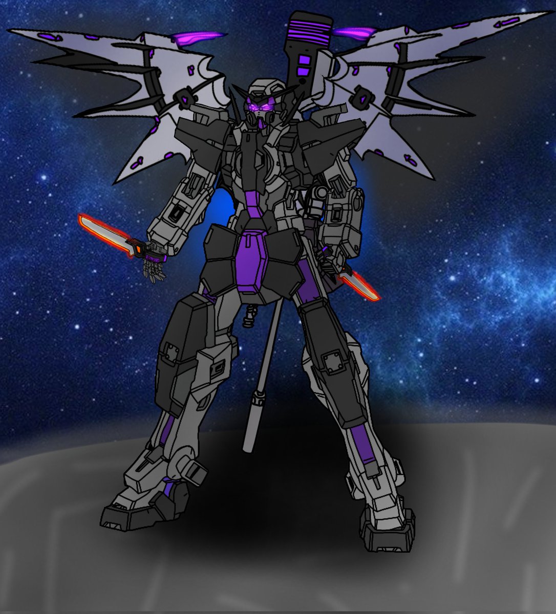 RMaulana2251's tweet photo. Malam Seiya ini Mecha nya sudah jadi silahkan di liat dan jangan lupa repost buat yg mau yah @MitsuhaSeiya00 #Genprojects #art #gundam https://t.co/fcYqsbAIcj