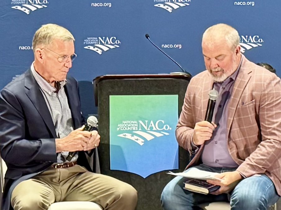 AdrianGarciaHTX's tweet image. Listening to @StanMcChrystal at the @NACoTweets Annual Conference, as he talks about his book, #OnCharacterChoicesThatDefineLife. It was a powerful conversation! Thank you for your service and thank you to all of our men and women who have served, past and present. 🇺🇸🙏🏼