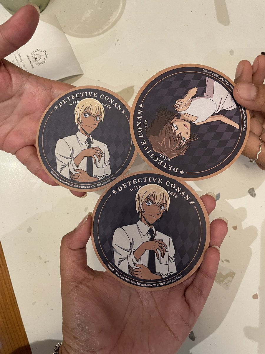 wereheather's tweet photo. Animate Cafe x Detective Conan @MILOUFARMHOUSE 

finally! visiting #DetectiveConanCafe for fulfilling our childhood memories.

ada yg seneng bgt dapet amuro @Arscheeves @vsvna_ https://t.co/TbzUE2eM65