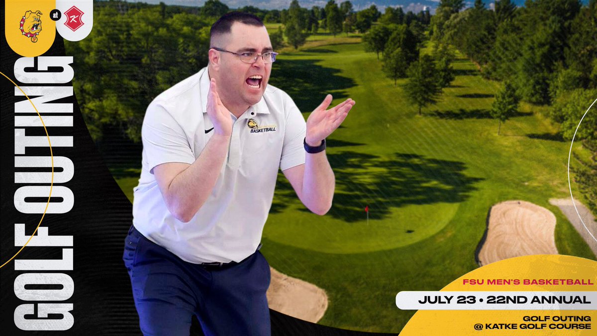 FerrisMBBALL's tweet image. SIGN UP NOW! Get your team signed up now for the 22nd annual men’s basketball golf outing on July 23! More info & link here: tinyurl.com/54e6sc62