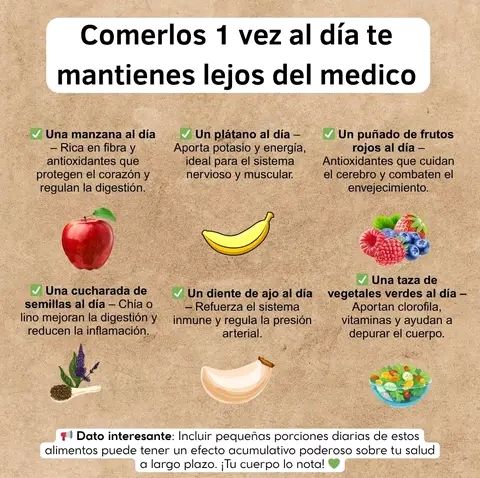 Para comerlos una vez al día.