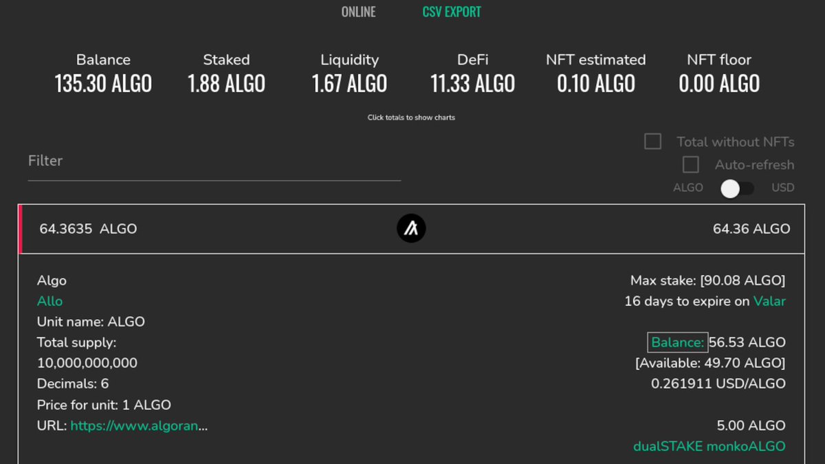 asastatscom's tweet image. From now on, you can check your @ValarStaking maximum stake and expiration date directly on ASA Stats!
#stats #Algofam #DeFi #staking