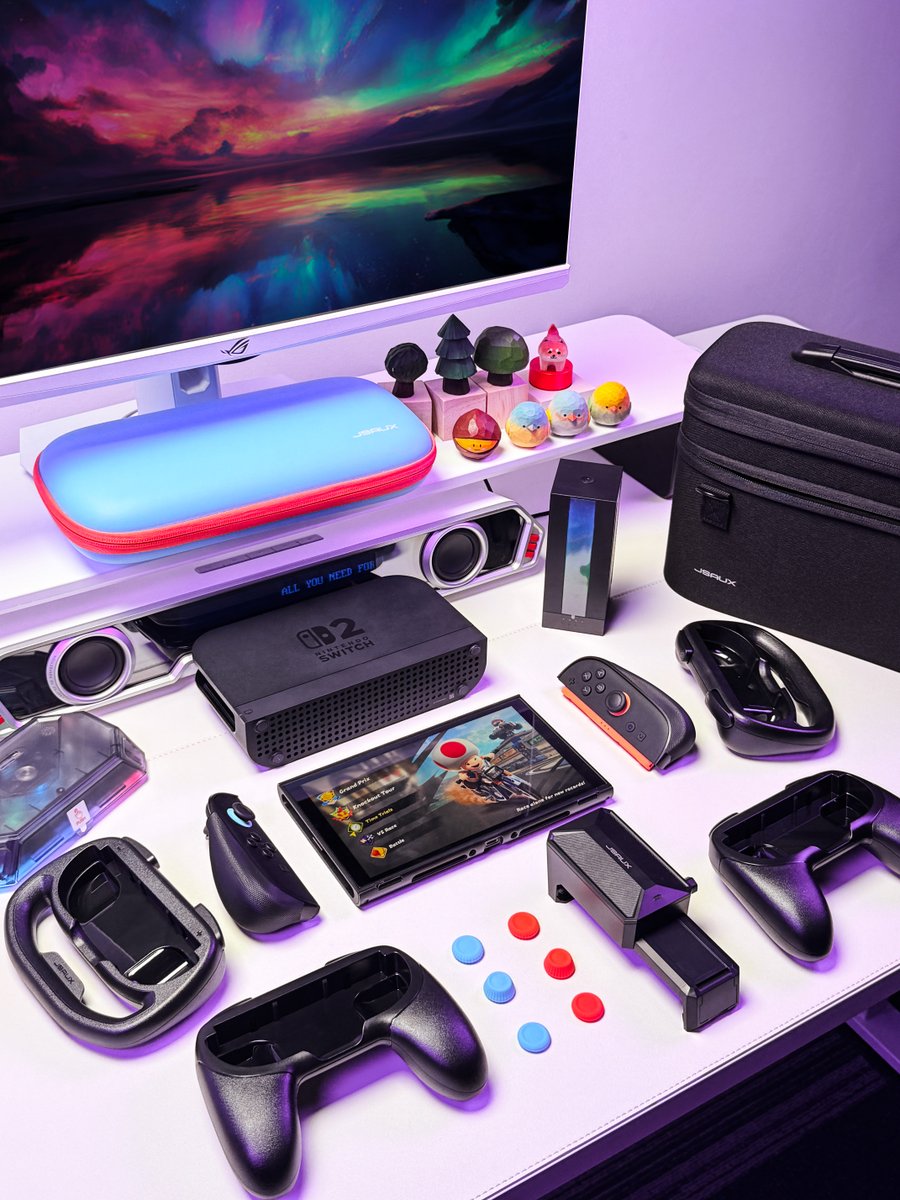 jsauxofficial's tweet photo. 🎮 What's your #Switch2SetUp going to look like for the upcoming week? My Setup👇 
Repost and share yours🔥🔥🔥
#JSAUXGAMING #JSAUX #Nintendo  #GamingSetup #sundaysetup https://t.co/iffnc3frg5