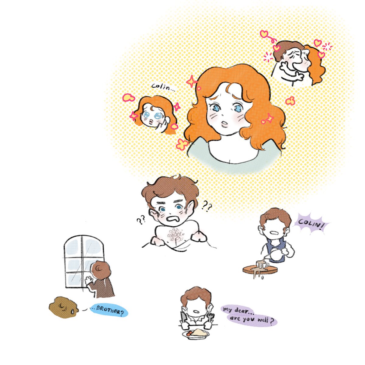 naniomfh's tweet image. This is how i imagine colin functioning after that dream about his best friend
#polin #polinfanart #bridgerton