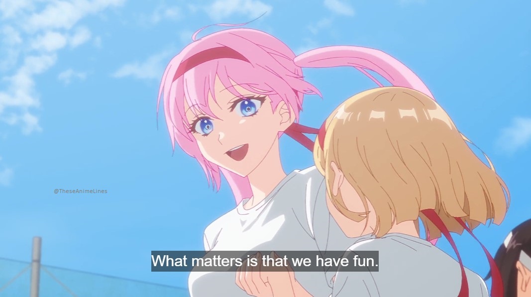TheseAnimeLines's tweet image. That's because it doesn't matter who winds. What matters is that we have fun.
~ Shikimori || Shikimori's Not Just a Cutie
#AniTwt