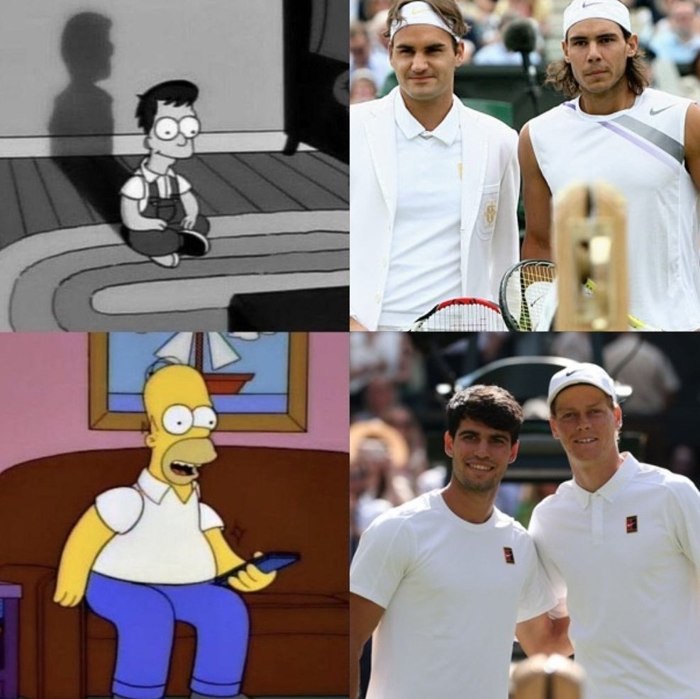 Fedal fans watching the Sincaraz Wimbledon Final