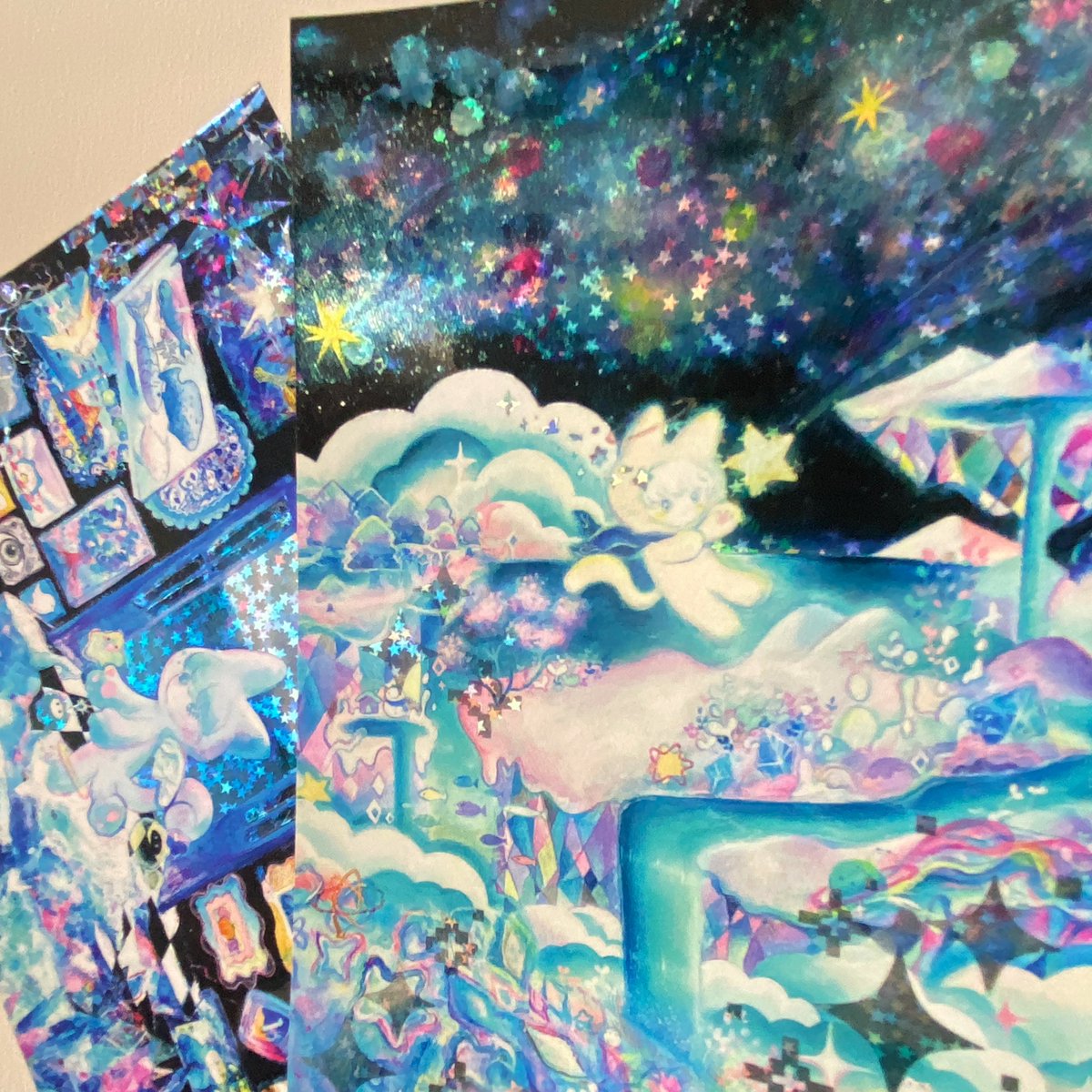「#ちくわ神戸展 おみやげコーナー情報 ポストカードとシールは たくさんご用意あり」|ちくわミエル 𝘤𝘩𝘪𝘬𝘶𝘸𝘢𝘮𝘪𝘦𝘭のイラスト