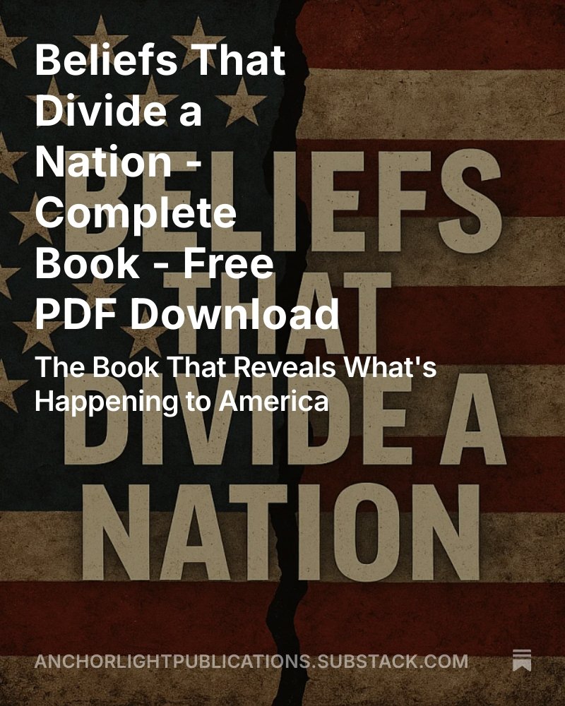 naretevduorp's tweet image. 2 Free Books:
"Beliefs That Divide a Nation" explains the strategy transforming every "divisive issue" into a weapon against Democracy.
"Dismantling Democracy" your textbook if you were taking a class on Democracies transitioning to Authoritarianism.
anchorlightpublications.substack.com/p/beliefs-that…