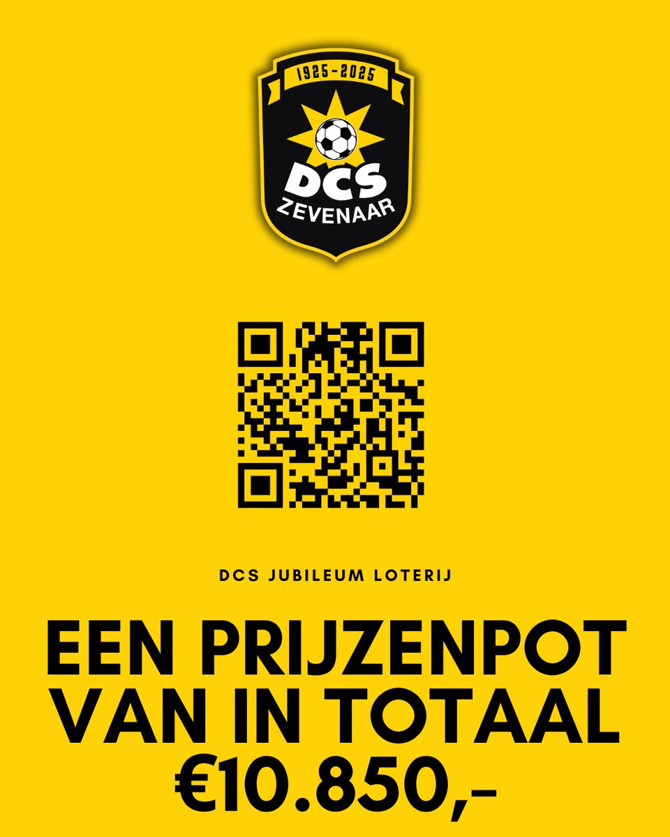 JUBILEUM LOTERIJ DCS
dcs100jaar.nl/prijzen/
Mis deze unieke kans niet! De totale waarde van alle prijzen bedraagt maar liefst €10.850,-! Doe vandaag nog mee en wie weet ben jij de volgende gelukkige winnaar!