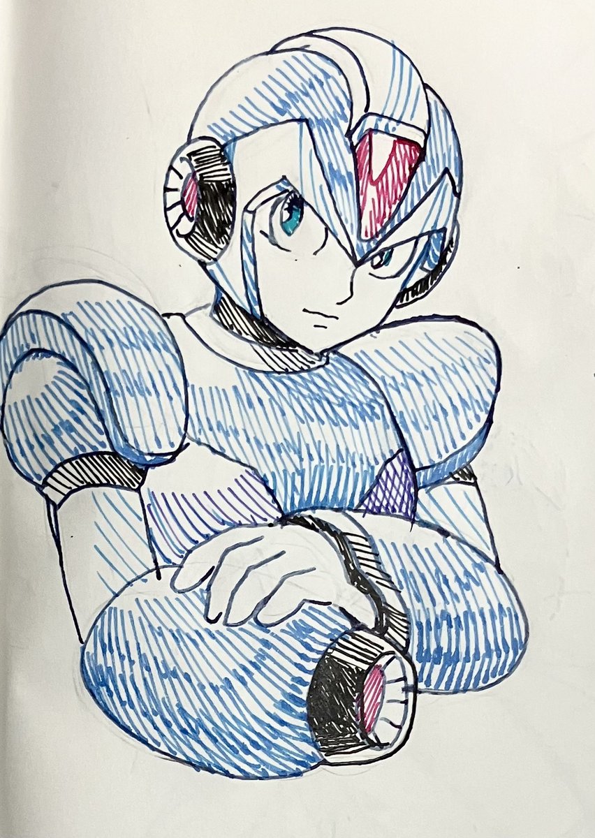 hijiriiyaa's tweet image. #落書き #fanart #アナログイラスト  #ガラスペン
インクとガラスペンだけで描いたX