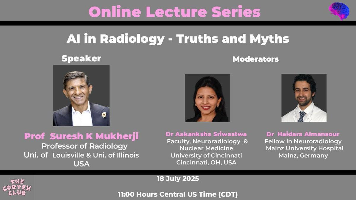 Mohit Agarwal (@mohittccneuro) on Twitter photo AI jargon overwhelming you? Can’t tell truth from myth? Join us in demystifying this topic with none other than <a href="/sureshmukherji/">Suresh Mukherji</a> on July 18, 11AM Central US time. Register here: bit.ly/TCCWebinarJuly…. Outstanding moderators <a href="/aakanksha_s_md/">AakankshaS,MD</a> and Haidara Almansour join us from Ohio AI jargon overwhelming you? Can’t tell truth from myth? Join us in demystifying this topic with none other than <a href="/sureshmukherji/">Suresh Mukherji</a> on July 18, 11AM Central US time. Register here: bit.ly/TCCWebinarJuly…. Outstanding moderators <a href="/aakanksha_s_md/">AakankshaS,MD</a> and Haidara Almansour join us from Ohio