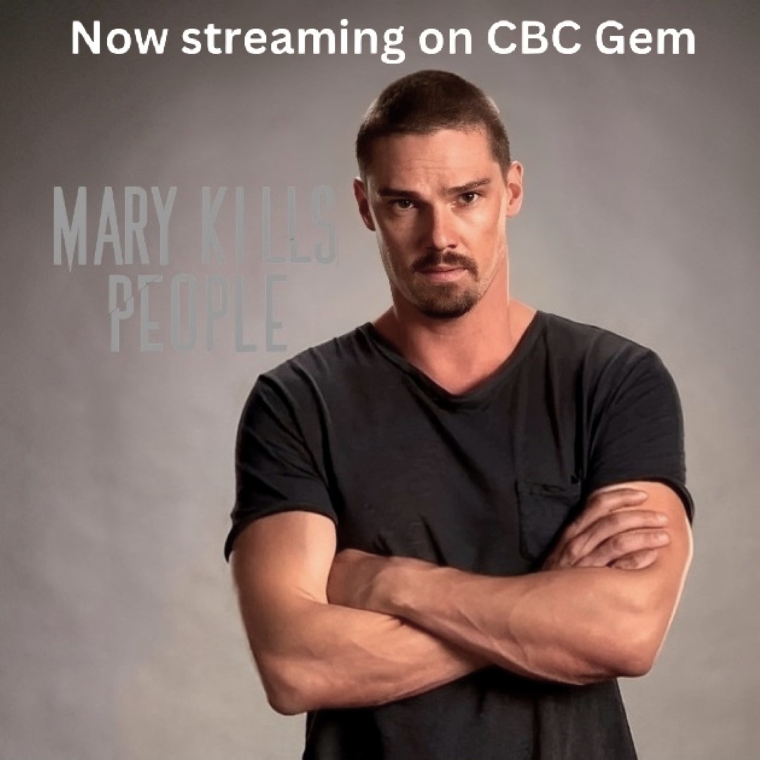 Repost <a href="/cameronpicstv/">Cameron Pictures Inc</a> 
(with my version of the pic... 😉)
Season 1 of #MaryKillsPeople is now streaming on <a href="/cbcgem/">CBC Gem</a>
Your weekend plans are sorted!

Don't miss it! 🇨🇦📺
#CarolineDhavernas #JayRyan