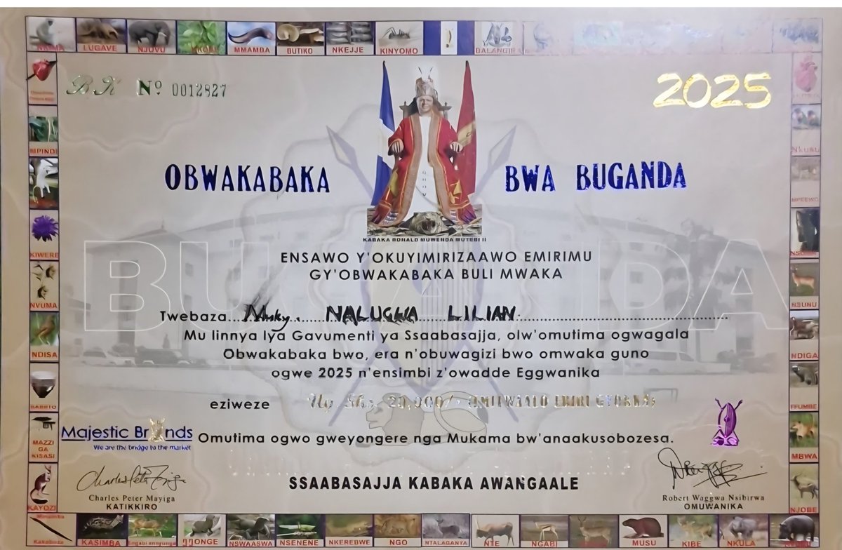 BAGANDA ON ŤWÌTTER (@bagandatweepsss) on Twitter photo Bannaffe <a href="/shon_nassanga/">SUUBI NASSANGA 🇬🇹</a> <a href="/nalugwa_lilian/">Nalugwa Lilian Mamito ❤️</a> ne Mukyala Ramla tweyanziza nnyo tweyazenge
Bannaffe abalala tubajjukiza #BYBYLUWALOLWAFFE2025 atuuse, wagiira enteekateeka eno olwaleero nga ogula certificate okuva ku shs. 10,000 okugenda waggulu.
#BugandaYiyo_BugandaYange Bannaffe <a href="/shon_nassanga/">SUUBI NASSANGA 🇬🇹</a> <a href="/nalugwa_lilian/">Nalugwa Lilian Mamito ❤️</a> ne Mukyala Ramla tweyanziza nnyo tweyazenge
Bannaffe abalala tubajjukiza #BYBYLUWALOLWAFFE2025 atuuse, wagiira enteekateeka eno olwaleero nga ogula certificate okuva ku shs. 10,000 okugenda waggulu.
#BugandaYiyo_BugandaYange