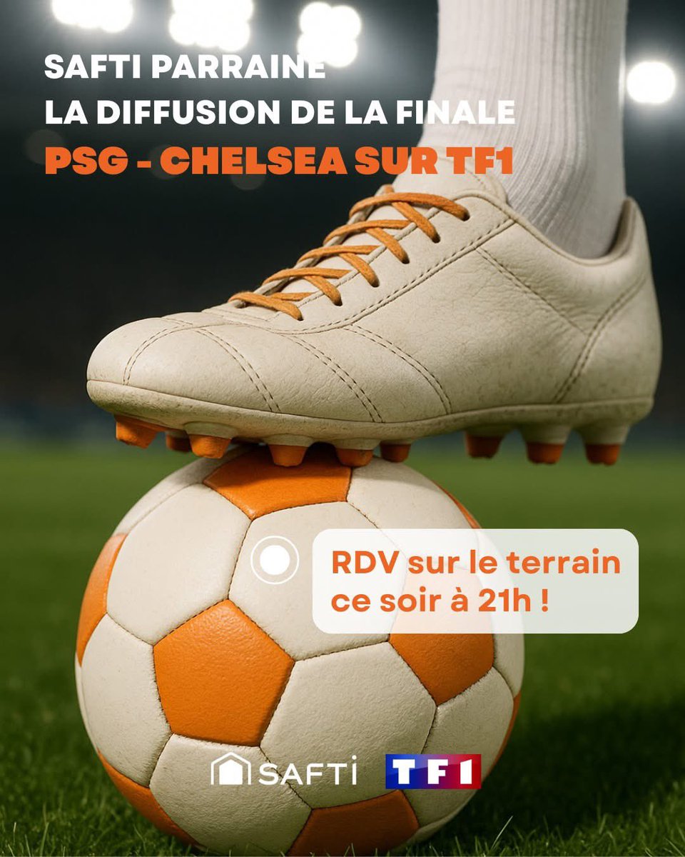 ⚽ Ce week-end, SAFTI joue en 1re division… sur TF1 !
Partenaire de la finale PSG-Chelsea pour la Coupe du Monde des Clubs, diffusée ce soir à 21h.
Un coup d’envoi en or pour faire rayonner notre réseau devant des millions de téléspectateurs ✨

#SAFTI #Immobilier #SAFTIfrance