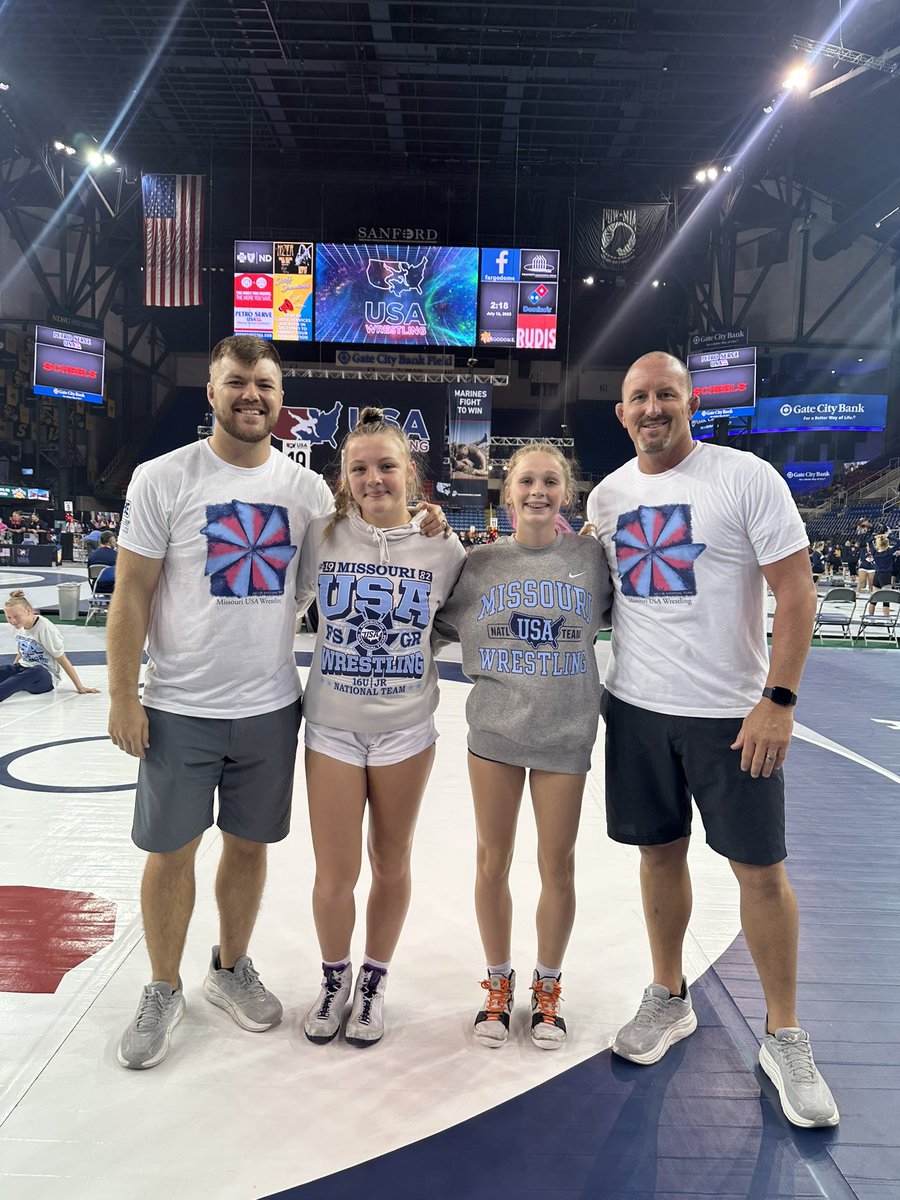 Nixa has two girls wrestling in the 16U division!