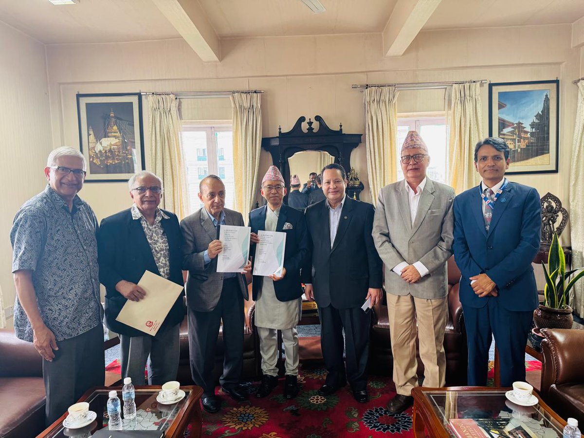 Mr. Bhagirath Basnet, Chairperson of the Association of the Former Career Ambassadors of Nepal (AFCAN) presented the report on “Nepal’s Soft Power: Identifying the Potentials and Gaps” to Foreign Secretary Mr. Amrit Bahadur Rai <a href="/amritrai555/">Amrit  Rai</a> at the Ministry today.

The report