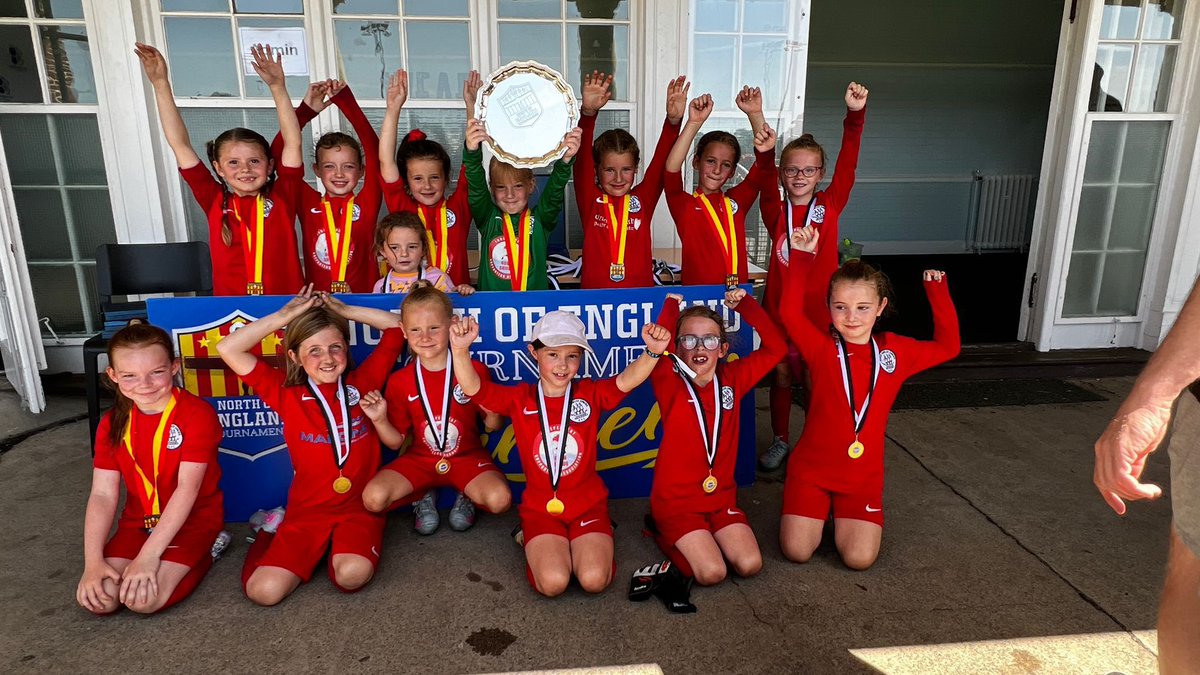 A HUGE congratulations to our U8 Girls who have won the North of England tournament held at Cochrane Park today.

Played 7, won 7 and only conceded once!!

Amazing work girls!! ⚽️ 🏆 

#StrongerTogether #Champions