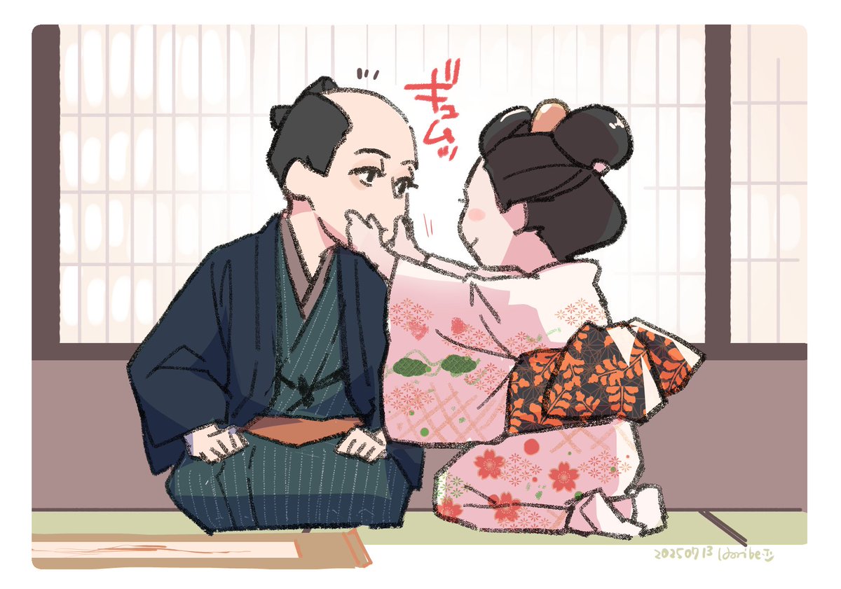takeo_horibe's tweet image. 「この顔には随分お世話になりんした」

誰袖花魁ほんとに蔦重のこと好きだったんだね…
最後の「かをり」がまた…
＃大河べらぼう　#べらぼう絵